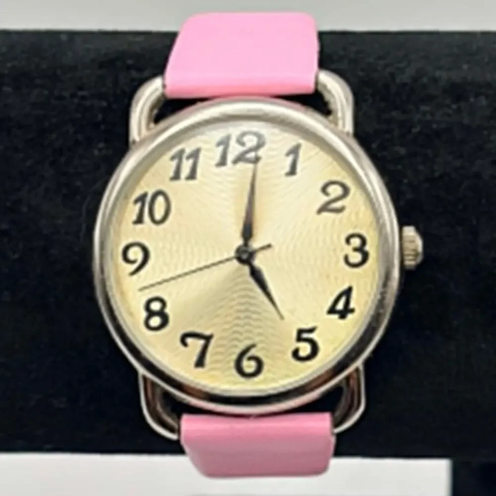 Silver & Pink Classic Watch